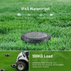 LTS FAFA Lot De 6 Spots Solaires Encastrables 16 LEDs Lumière Solaire Extérieure Jardin, IP65 Etanche Lampe Solaire Au Sol Blanc Froid Pour L'éclairage De Chemin Terrasse Cour Souterraine -Luminaire solaire Soldes 2022 54994413 5