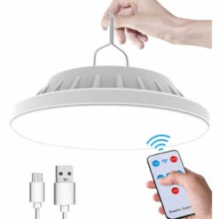 LIFCAUSAL Lampe Solaire De Camping Avec Télécommande Suspendue IPX7 étanche Pour Camping, Randonnée, Ouragan, Charge D'urgence De Téléphone Portable (120 LED) -Luminaire solaire Soldes 2022 55031421 2