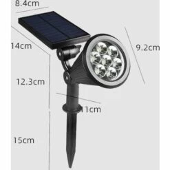 Projecteur Spot Solaire 4 LED Extérieur Etanche Lumière 2-en-1 Projecteur Solaire Pelouse Lumière Extérieure LED Couleur Lumière Jardin Lumière Lumière Décorative-Macaron -Luminaire solaire Soldes 2022 55210486 4