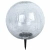 ETC-SHOP Lampes Solaires De Jardin à LED Boule Lampes Solaires En Verre Pour Batterie Solaire Extérieure, Piquet, Verre Cassé Transparent, 30x LED Blanc Chaud, D 25 Cm -Luminaire solaire Soldes 2022 55339707 1