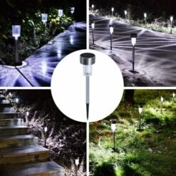 HKLFFJA Lampes Solaire Exterieur Jardin Lot De 12 Lumiere Exterieur Jardin LED En Acier Inoxydable Étanches Eclairage Exterieur Pour Terrasse, Pelouse Et Chemins( Lumière Colorée) 9 HKLFFJA Lampes Solaire Exterieur Jardin Lot De 12 Lumiere Exterieur Jardin LED En Acier Inoxydable Étanches Eclairage Exterieur Pour Terrasse, Pelouse Et Chemins( Lumière Colorée) -Luminaire solaire Soldes 2022 55358868 3