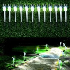 HKLFFJA Lampes Solaire Exterieur Jardin Lot De 12 Lumiere Exterieur Jardin LED En Acier Inoxydable Étanches Eclairage Exterieur Pour Terrasse, Pelouse Et Chemins( Lumière Colorée) 10 HKLFFJA Lampes Solaire Exterieur Jardin Lot De 12 Lumiere Exterieur Jardin LED En Acier Inoxydable Étanches Eclairage Exterieur Pour Terrasse, Pelouse Et Chemins( Lumière Colorée) -Luminaire solaire Soldes 2022 55358868 4