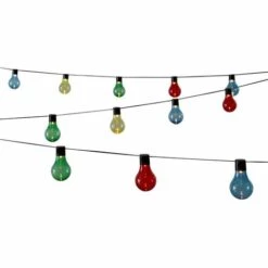 SOLARGEO Guirlande Lumineuse Solaire à Leds OLBA - 20 Ampoules - Multicolore Et Noir - Multicolore -Luminaire solaire Soldes 2022 55881489 3