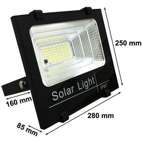 Projecteur Solaire LED 100W Dimmable Avec Détecteur (Panneau+ Télécommande Inclus) - Blanc Froid 6000K - 8000K - SILUMEN 7 Projecteur Solaire LED 100W Dimmable Avec Détecteur (Panneau+ Télécommande Inclus) - Blanc Froid 6000K - 8000K - SILUMEN – Image 5