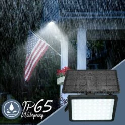 LIFCAUSAL Lampe Solaire D'extérieur Lumineuse Solaire Split 1000 Lumens 48 LED IP65 étanche Extérieur à énergie Solaire Projecteur De Sécurité Adapté Pour Mur Porche Abri Maison Garage -Luminaire solaire Soldes 2022 56624332 4