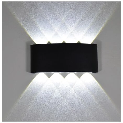 HANBING Applique Murale D'extérieur à LED Applique Murale D'intérieur Et D'extérieur Capteur De Corps Humain (lumière Blanche Noire) 3 HANBING Applique Murale D'extérieur à LED Applique Murale D'intérieur Et D'extérieur Capteur De Corps Humain (lumière Blanche Noire)
