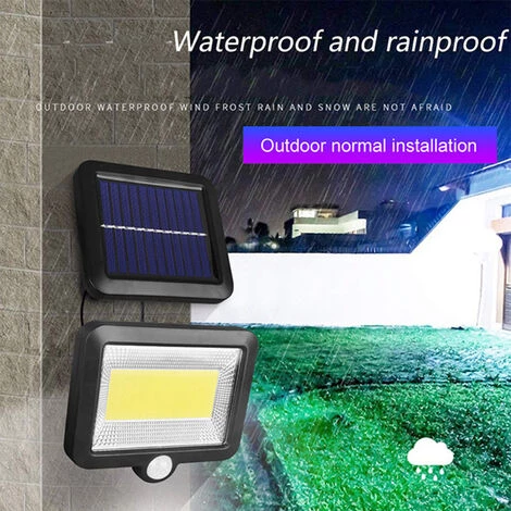 ASUPERMALL Lampe De Nuit Murale A Energie Solaire 100Cob, Capteur De Mouvement 4 ASUPERMALL Lampe De Nuit Murale A Energie Solaire 100Cob, Capteur De Mouvement – Image 2