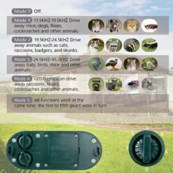 HKLFFJA Répulsif Chat Jardin Solaire à Ultrasons 2X Avec Lumière LED, Imperméable Répulsif Animaux Pour Chat, Chiens, Oiseaux -Luminaire solaire Soldes 2022 57144060 3