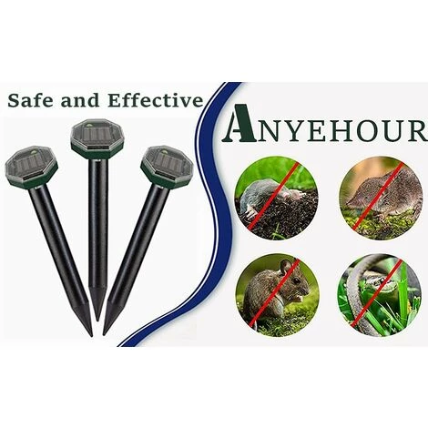 HKLFFJA Répulsif Taupe Ultrason Solaire,Anti Taupe,Répulsif Serpent Ultrason Lot De 4,Rrépulsif Taupe Solaire,IP65 Répulsif Solaire De Taupe,Anti-Taupe,Gopher,Serpent,pour La Lutte Antiparasitaire De Jardin… 6 HKLFFJA Répulsif Taupe Ultrason Solaire,Anti Taupe,Répulsif Serpent Ultrason Lot De 4,Rrépulsif Taupe Solaire,IP65 Répulsif Solaire De Taupe,Anti-Taupe,Gopher,Serpent,pour La Lutte Antiparasitaire De Jardin… – Image 4