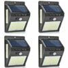 MONLY 4*Lampe Solaire Extérieur, Lumière Solaire Etanche éclairage Solaire ,avec Détecteur De Mouvement Lampe, De Sécurité Sans Fil Lampe Mural Pour Jardin. -Luminaire solaire Soldes 2022 57218789 1