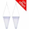 LUMISKY Lot De 2 Lanternes Lumineuses LED Solaires HANG CREAMY W34 -Luminaire solaire Soldes 2022 57280089 1
