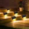 TANCYCO Lampes Solaires Extérieures Étanches Jardin Escaliers Clôture Lumière Chaude Route Goujon Lampe Pour Jardin Paysage Rue Voie (Lot De 1 Lumière Chaude Noire) -Luminaire solaire Soldes 2022 57594158 1