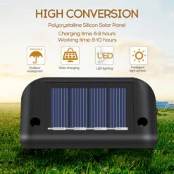 TANCYCO Lampes Solaires Extérieures Étanches Jardin Escaliers Clôture Lumière Chaude Route Goujon Lampe Pour Jardin Paysage Rue Voie (Lot De 1 Lumière Chaude Noire) 9 TANCYCO Lampes Solaires Extérieures Étanches Jardin Escaliers Clôture Lumière Chaude Route Goujon Lampe Pour Jardin Paysage Rue Voie (Lot De 1 Lumière Chaude Noire) -Luminaire solaire Soldes 2022 57594158 3