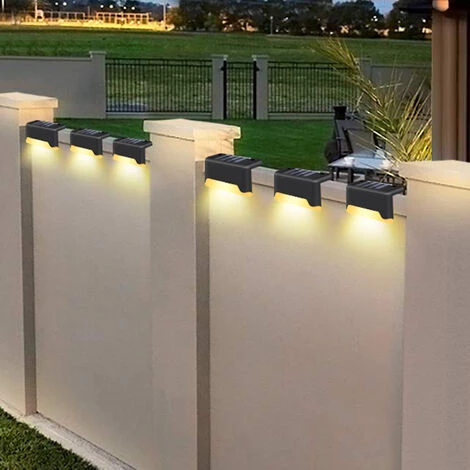 TANCYCO Lampes Solaires Extérieures Étanches Jardin Escaliers Clôture Lumière Chaude Route Goujon Lampe Pour Jardin Paysage Rue Voie (Lot De 1 Lumière Chaude Noire) 6 TANCYCO Lampes Solaires Extérieures Étanches Jardin Escaliers Clôture Lumière Chaude Route Goujon Lampe Pour Jardin Paysage Rue Voie (Lot De 1 Lumière Chaude Noire) – Image 4