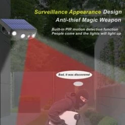 FR-LIFE Lampe Solaire Exterieur, BR-Vie 2 Pièces Lampe Solaire Exterieur Detecteur De Mouvement,360° Spot Solaire Exterieur [1200mAh] étanche Lanterne Solaire Exterieur Jardin -Luminaire solaire Soldes 2022 57786418 4