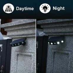 FR-LIFE Lampe Solaire Exterieur, BR-Vie 2 Pièces Lampe Solaire Exterieur Detecteur De Mouvement,360° Spot Solaire Exterieur [1200mAh] étanche Lanterne Solaire Exterieur Jardin -Luminaire solaire Soldes 2022 57786418 5