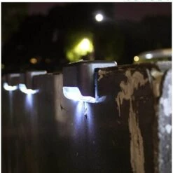 BENOBBY KIDS Lot De 6 Lampes Solaires D'escalier étanches Pour L'extérieur (lumière Blanche à Coque Noire) - Lampes Solaires à LED Pour L'extérieur, Les Escaliers, Les Clôtures, La Cour, La Cour, étanches -Luminaire solaire Soldes 2022 57913454 3