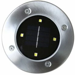 AIDUCHO 1PCS Lampe Solaire Extérieur Jardin, Spot Solaire Extérieur Encastrables 4 Perles LED Au Sol Éclairage Blanche Chaude Étanche IP65 Décoration Pour Chemin Terrasse Pelouse Cour Allée