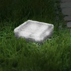 IDMARKET Lot De 8 Pavés Solaires En Verre 4 LEDS Blanches éclairage De Jardin 11 IDMARKET Lot De 8 Pavés Solaires En Verre 4 LEDS Blanches éclairage De Jardin -Luminaire solaire Soldes 2022 57961302 5