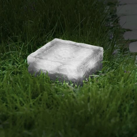 IDMARKET Lot De 8 Pavés Solaires En Verre 4 LEDS Blanches éclairage De Jardin 7 IDMARKET Lot De 8 Pavés Solaires En Verre 4 LEDS Blanches éclairage De Jardin – Image 5