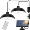 DEVENIRRICHE Lampe Solaire D'extérieur Avec Télécommande, Panneau Solaire Réglable à 360 °, Lustre Solaire étanche IP65 Pour Jardin, Camping -Luminaire solaire Soldes 2022 58149948 1