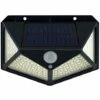 LITZEE 100LED Lampe Solaire , Lumière Solaire Humaine Panneau Solaire Équipé Super Lumineux Charge Solaire Économie D'énergie 3 Modes Éclairage Étanche Capteur Humain Pour Jardin Parking -Luminaire solaire Soldes 2022 58295980 1