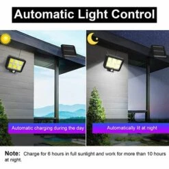 GRID COOL Lampe Solaire Extérieur Puissante Avec Détecteur De Mouvement 120 LED Étanche Blanc Éclairage Lumières Solaires Pour Jardin Terrasse Patio Porte Parking Lumière De Sécurité Cordon De 5 M 8 GRID COOL Lampe Solaire Extérieur Puissante Avec Détecteur De Mouvement 120 LED Étanche Blanc Éclairage Lumières Solaires Pour Jardin Terrasse Patio Porte Parking Lumière De Sécurité Cordon De 5 M -Luminaire solaire Soldes 2022 58347801 2