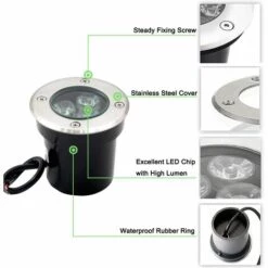 GRID COOL Spot Led Extérieur Encastrable 4 PACK 3W IP67 Spot Encastrable Led Terrasse Rond 300 Lumen Lampe D'éclairage De Jardin Extérieur, Pour Jardin Chemin Cour Garage 8 GRID COOL Spot Led Extérieur Encastrable 4 PACK 3W IP67 Spot Encastrable Led Terrasse Rond 300 Lumen Lampe D'éclairage De Jardin Extérieur, Pour Jardin Chemin Cour Garage -Luminaire solaire Soldes 2022 58347831 2