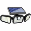 GRID COOL Lampe Solaire Extérieur 50W, Etanche IP67 Lumière Solaire éclairage Avec Détecteur De Mouvement, 360° Reglable Applique Murale, Lampe De Sécurité Sans Fil Lampe Mural Pour Jardin Garage