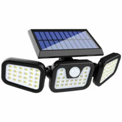 GRID COOL Lampe Solaire Extérieur 50W, Etanche IP67 Lumière Solaire éclairage Avec Détecteur De Mouvement, 360° Reglable Applique Murale, Lampe De Sécurité Sans Fil Lampe Mural Pour Jardin Garage