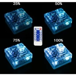 LYCXAMES Lot De 1 Pavés Solaires En Verre Avec Télécommande 12 Boutons, Lumière Colorée Marche/arrêt Capteur De Lumière éclairage De Chemin étanche Projecteur Solaire Pour Terrasse Jardin Cour Chemin Terrasse, 105 X 105 X 55 Mm 10 LYCXAMES Lot De 1 Pavés Solaires En Verre Avec Télécommande 12 Boutons, Lumière Colorée Marche/arrêt Capteur De Lumière éclairage De Chemin étanche Projecteur Solaire Pour Terrasse Jardin Cour Chemin Terrasse, 105 X 105 X 55 Mm -Luminaire solaire Soldes 2022 58374413 4