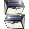 LYCXAMES Lampe Solaire Exterieur, Projecteur LED Exterieur Detecteur De Mouvement 208 Led Ip65, Lumiere Spot LED Solaire Exterieur, Eclairage Exterieur Avec Detecteur,Applique Murale Pour Jardin Piscine-2 Pack -Luminaire solaire Soldes 2022 58383507 1