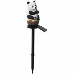 AIDUCHO Résine Solaire Panda Lampe De Sol Chaud Jaune Lumière Extérieure étanche Paysage Lampe Jardin Parc Prise De Terre Lampe -Luminaire solaire Soldes 2022 58384624 4