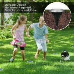 ENLENK Lampe Solaire Extérieure 12 LED 4pcs Lampe Solaire Solaire Blanc Lampe De Jardin Étanche Acier Inoxydable Pour Extérieur, Jardin, Patio, Pelouse, Cour, Passerelle -Luminaire solaire Soldes 2022 58438519 3