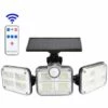 FR-LIFE Solaire Lumiere Exterieur Applique Murale Luminaire Led 3 Têtes 122 Leds Detecteur Mouvement IP65 Etanche Sécurité Lampe à Énergie Solaire, BR-Vie[Classe énergétique A+++] -Luminaire solaire Soldes 2022 58481409 1