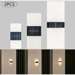 Aqrau 2pcs Applique D'extérieur, Lampe Solaire 12LED IP65 étanche - M 8 Aqrau 2pcs Applique D'extérieur, Lampe Solaire 12LED IP65 étanche - M -Luminaire solaire Soldes 2022 58515399 2
