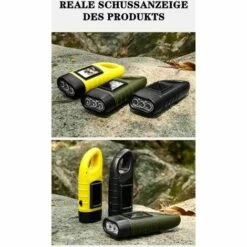 AOUGO Lampe De Poche Rechargeable à Manivelle, Lampe De Poche à LED Solaire, Lampe De Poche à Dynamo, Lampe De Secours Extérieure, Lampes De Camping Portables, Avec Mousqueton Pour Accrocher (noir) [Classe énergétique A++] -Luminaire solaire Soldes 2022 58574411 4