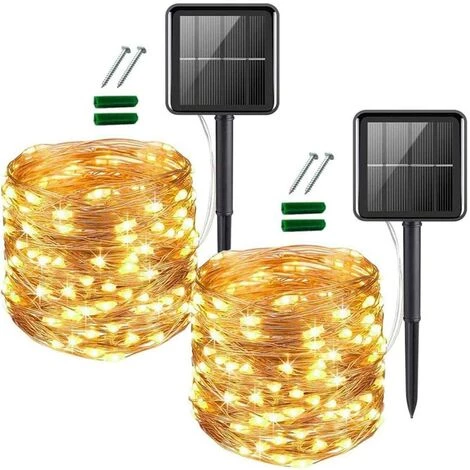 QEDERTEK Guirlande Lumineuse Solaire Extérieure Étanche 240 LED 92ft/28m Fil De Cuivre Guirlande Lumineuse Solaire 8 Modes Blanc Chaud Guirlande Lumineuse Solaire Pour Patio, Portail, Cour 3 QEDERTEK Guirlande Lumineuse Solaire Extérieure Étanche 240 LED 92ft/28m Fil De Cuivre Guirlande Lumineuse Solaire 8 Modes Blanc Chaud Guirlande Lumineuse Solaire Pour Patio, Portail, Cour