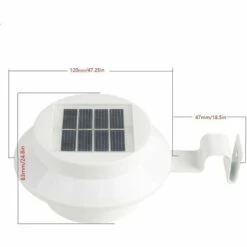HKLFFJA Lot De 8 Lampes Murales Blanches à énergie Solaire Pour Gouttière, Allée, Escalier, Spot Pour Toit, Terrasse, Jardin, Cour -Luminaire solaire Soldes 2022 58664943 3