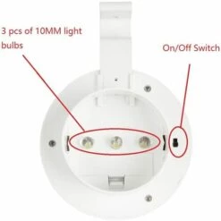 HKLFFJA Lot De 8 Lampes Murales Blanches à énergie Solaire Pour Gouttière, Allée, Escalier, Spot Pour Toit, Terrasse, Jardin, Cour -Luminaire solaire Soldes 2022 58664943 4
