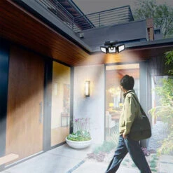 EINEMGELD Projecteurs Solaires Extérieurs Projecteurs Solaires Extérieurs 3000mAh IP65 Étanche Solaire Applique Murale Pour Cour -Luminaire solaire Soldes 2022 58757799 3