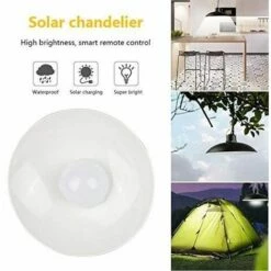 CSPARKV Lumière Solaire Avec Télécommande étanche Lustre Solaire Lumière De Jardin -Luminaire solaire Soldes 2022 58778954 4