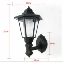 CSPARKV Lampe Solaire Extérieure Cour Rétro Hexagonale Applique Palais Type Applique Décoration Jardin Villa Applique -lumière Chaude -Luminaire solaire Soldes 2022 58778980 4