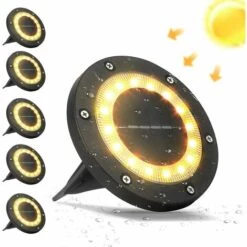 BENOBBY KIDS 16 LEDs Lampes Solaires Exterieures Jardin Lot De 6 Spots Sola