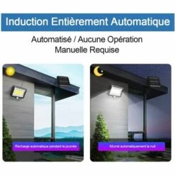 FR-LIFE Lampe Solaire Extérieur Avec Détecteur De Mouvements Infrarouge,BR-Vie 100COB Projecteur LED Extérieur Avec Detecteur, Eclairage De Sécurité, Étanche IP65, Pour Jardin, Entrepôt, Entrée [Classe énergétique A+++] -Luminaire solaire Soldes 2022 58966150 3