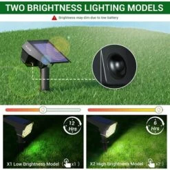 BENOBBY KIDS LED Spot Solaire Extérieur， Etanche IP65 Lumière Puissa，2 PCS -Luminaire solaire Soldes 2022 58976836 4
