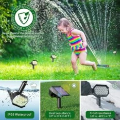 BENOBBY KIDS LED Spot Solaire Extérieur， Etanche IP65 Lumière Puissa，2 PCS -Luminaire solaire Soldes 2022 58976836 5