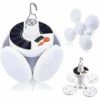 MERKMAK Lampe De Camping LED Solaire USB Rechargeable Avec 4 Feuilles De Lampe Pliables IP65 Etanche 5 Modes D'eclairage 45 LED Affichage De Puissance Pour Randonnee En Plein Air Camping -Luminaire solaire Soldes 2022 59013097 1