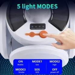 MERKMAK Lampe De Camping LED Solaire USB Rechargeable Avec 4 Feuilles De Lampe Pliables IP65 Etanche 5 Modes D'eclairage 45 LED Affichage De Puissance Pour Randonnee En Plein Air Camping -Luminaire solaire Soldes 2022 59013097 5