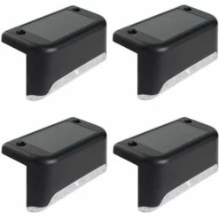 WIAN LED Solaire Pont Lumières IP65 Étanche Solaire Mur Clôture Lumière Extérieure Jardin Voie Cour Patio Escaliers Marches Lamps-4pcs -Luminaire solaire Soldes 2022 59135133 2